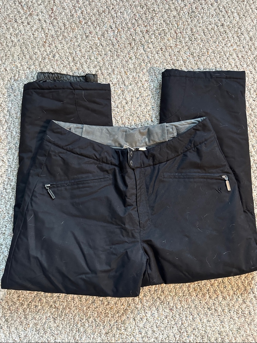 Men's Black Insulated Winter Pants